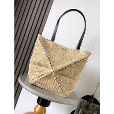 Loewe 로에베 퍼즐 폴드 중형 라피아백 가방