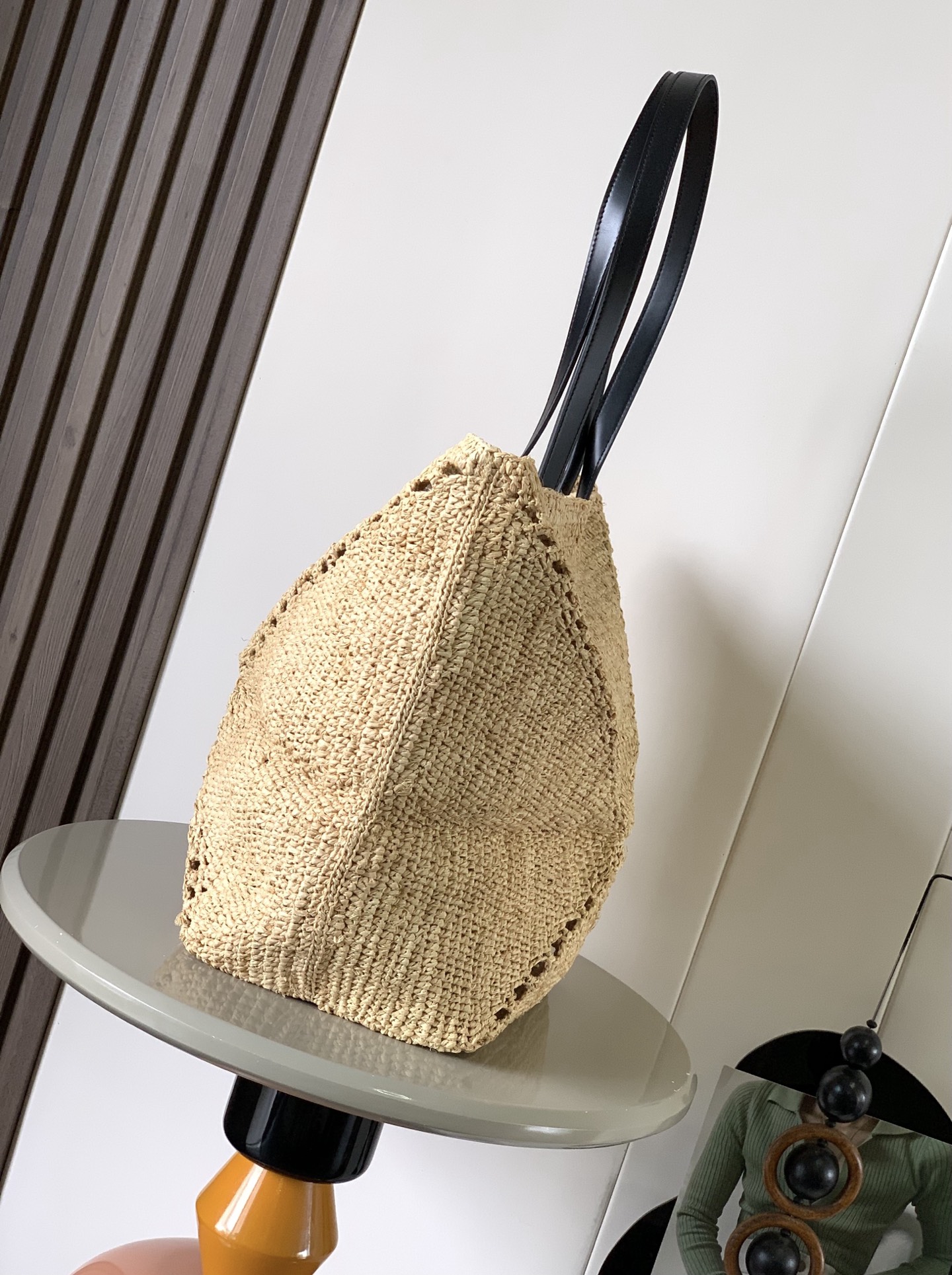 Loewe 로에베 퍼즐 폴드 중형 라피아백 가방