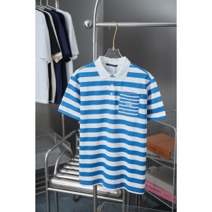 LV 루이비통 자카드 프린트 반팔 폴로 티셔츠 의류