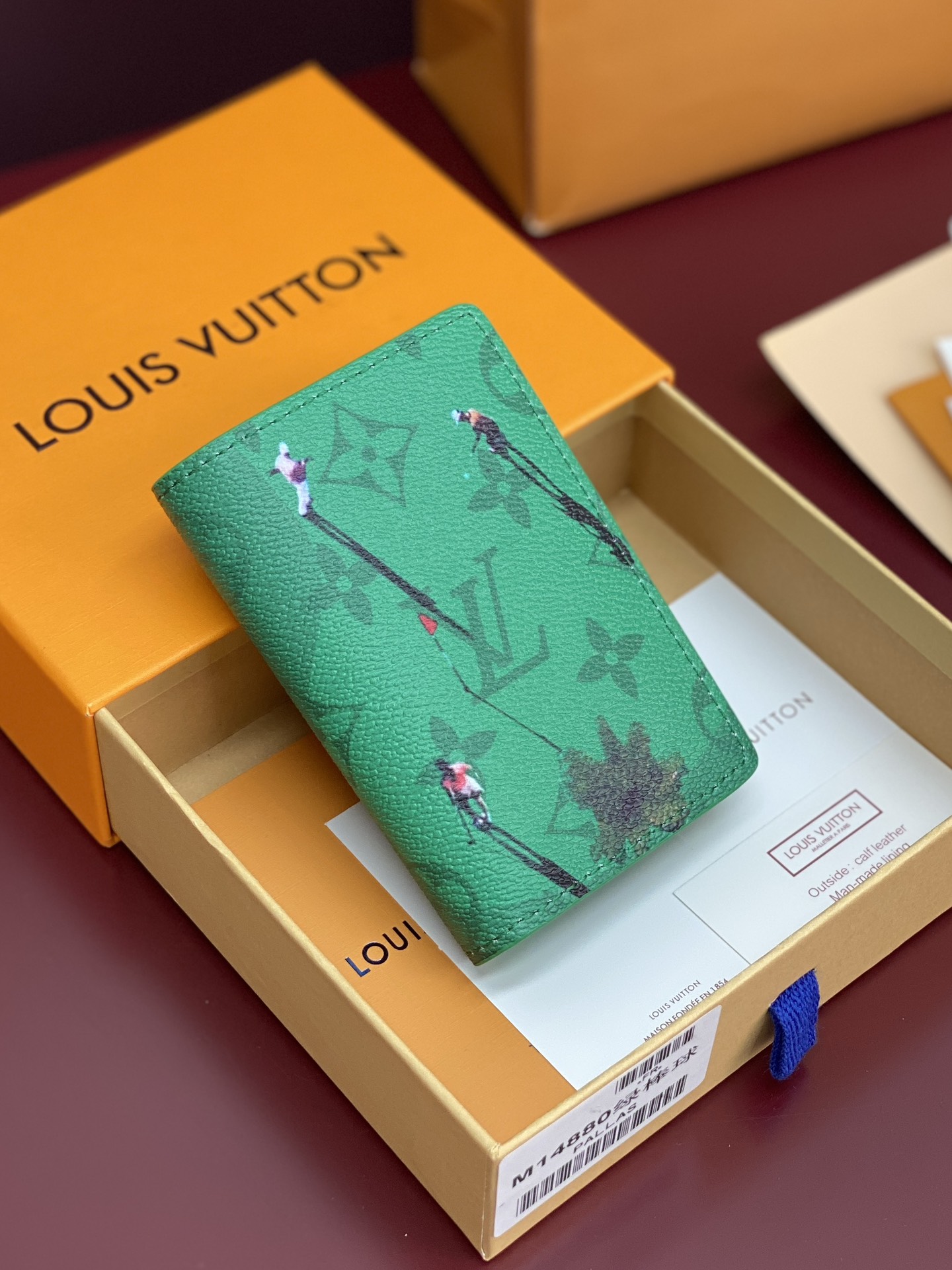 LV 루이비통 M14880 포켓 카드지갑 – 골프 그린 지갑