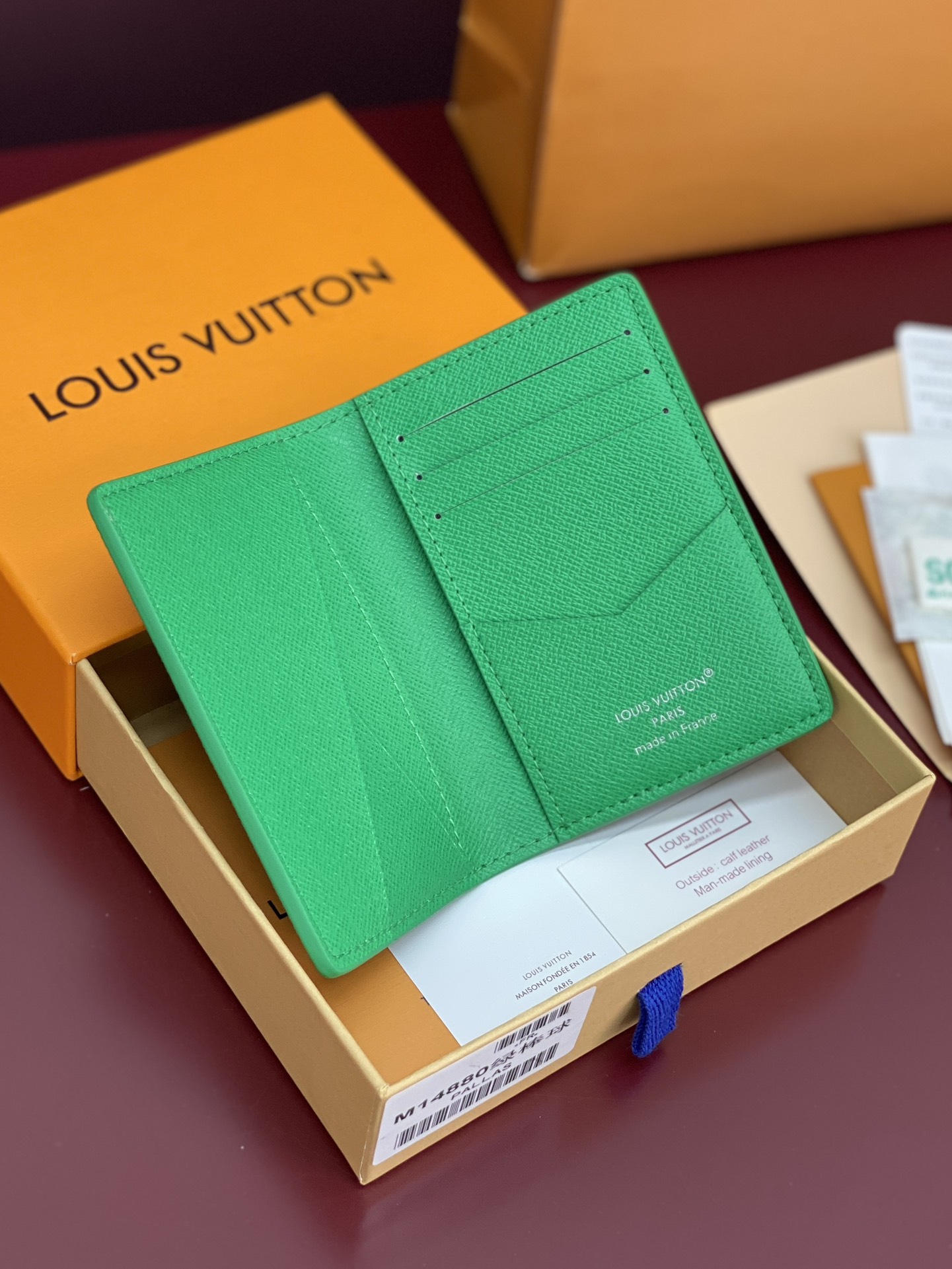 LV 루이비통 M14880 포켓 카드지갑 – 골프 그린 지갑