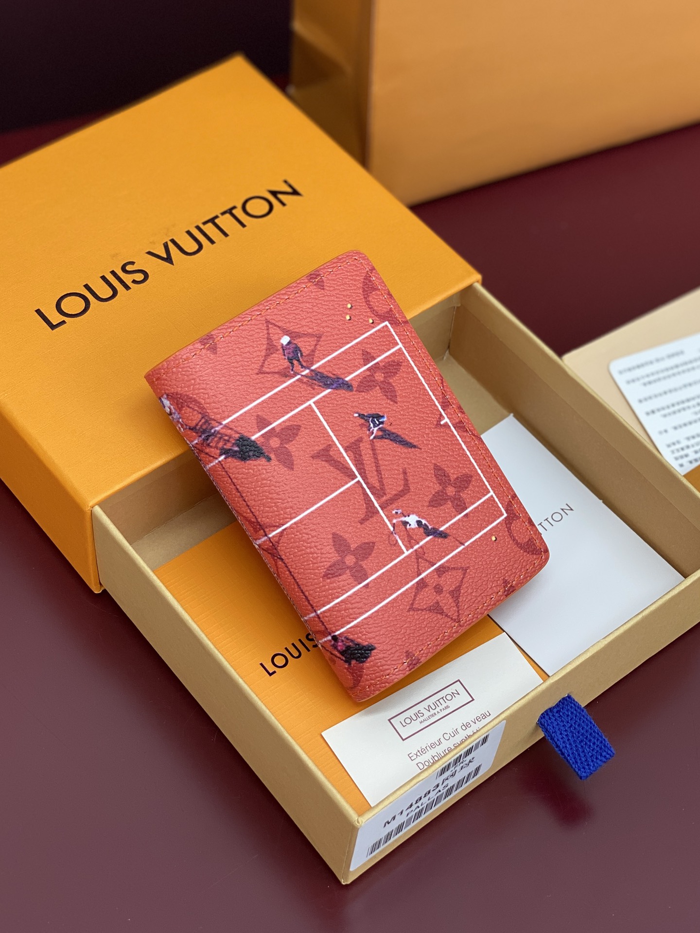 LV 루이비통 M14883 테니스 오렌지 포켓 카드지갑 지갑