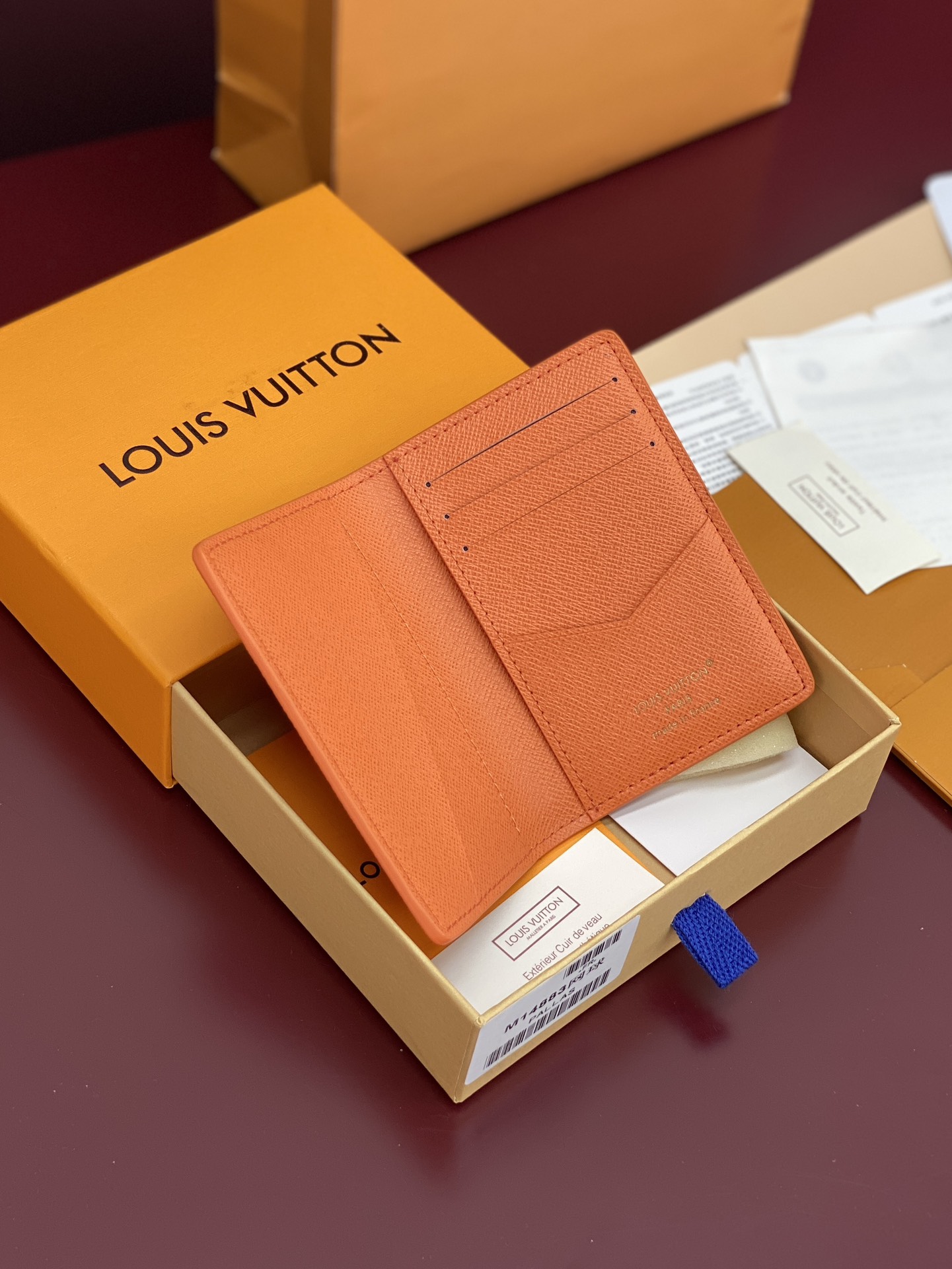 LV 루이비통 M14883 테니스 오렌지 포켓 카드지갑 지갑