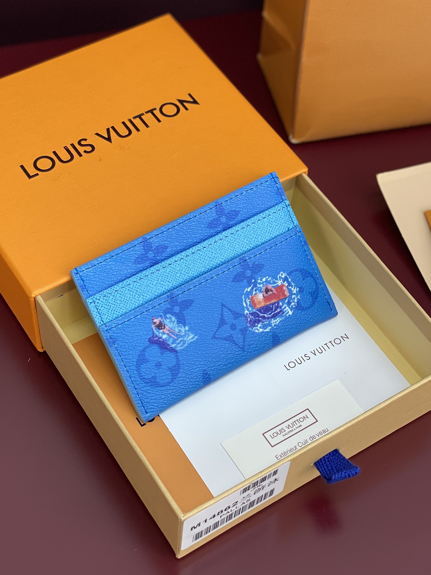 LV 루이비통 M14862 Double 더블 카드지갑 – 스윔 블루 지갑
