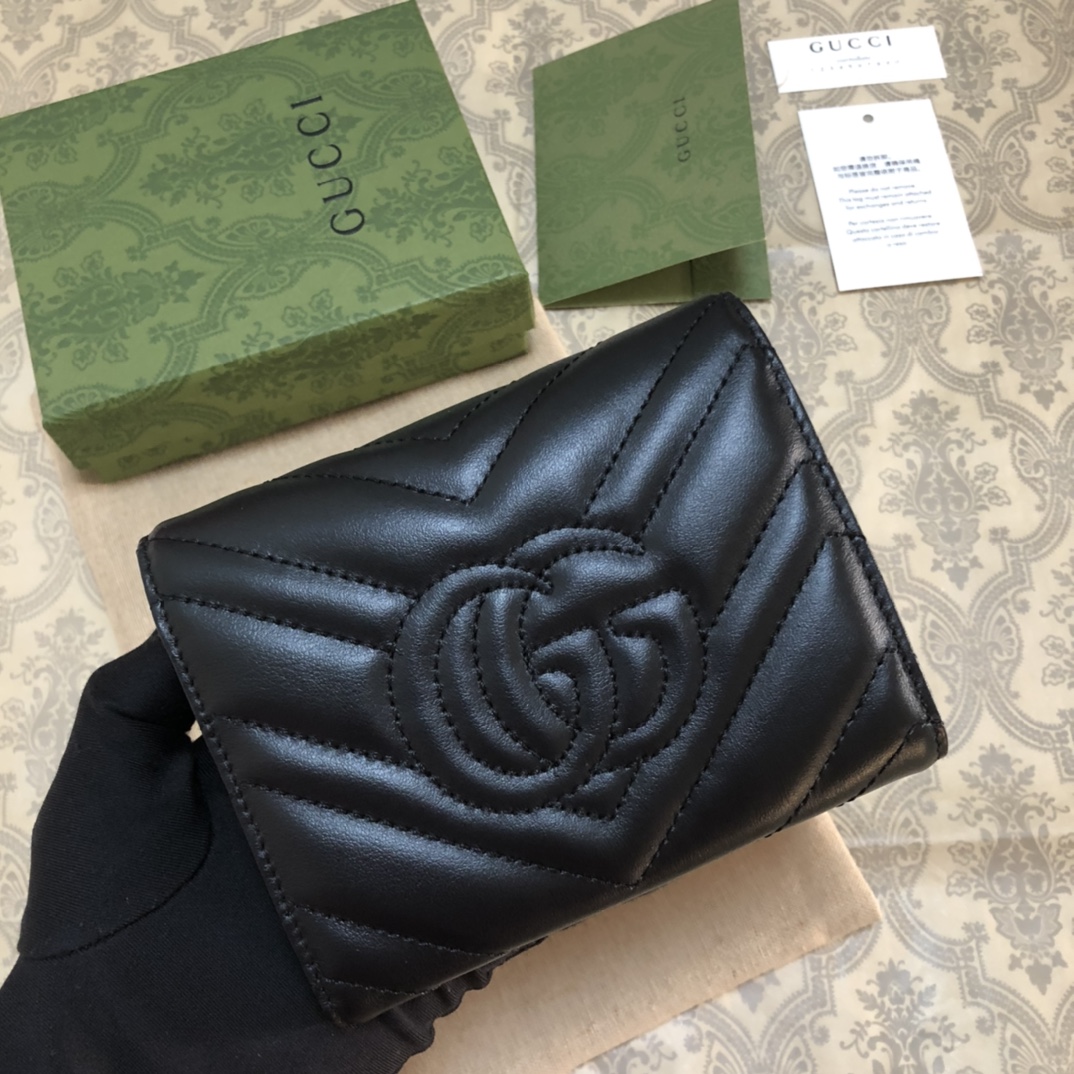 GUCCI 구찌 GG 마몬트 플랩 반지갑 지갑