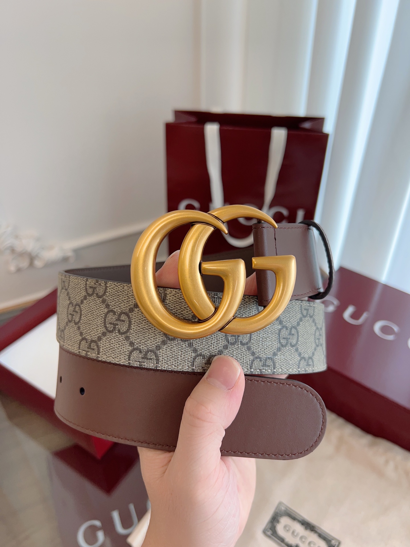 GUCCI 구찌 프리미엄 벨트 GG 로고 버클