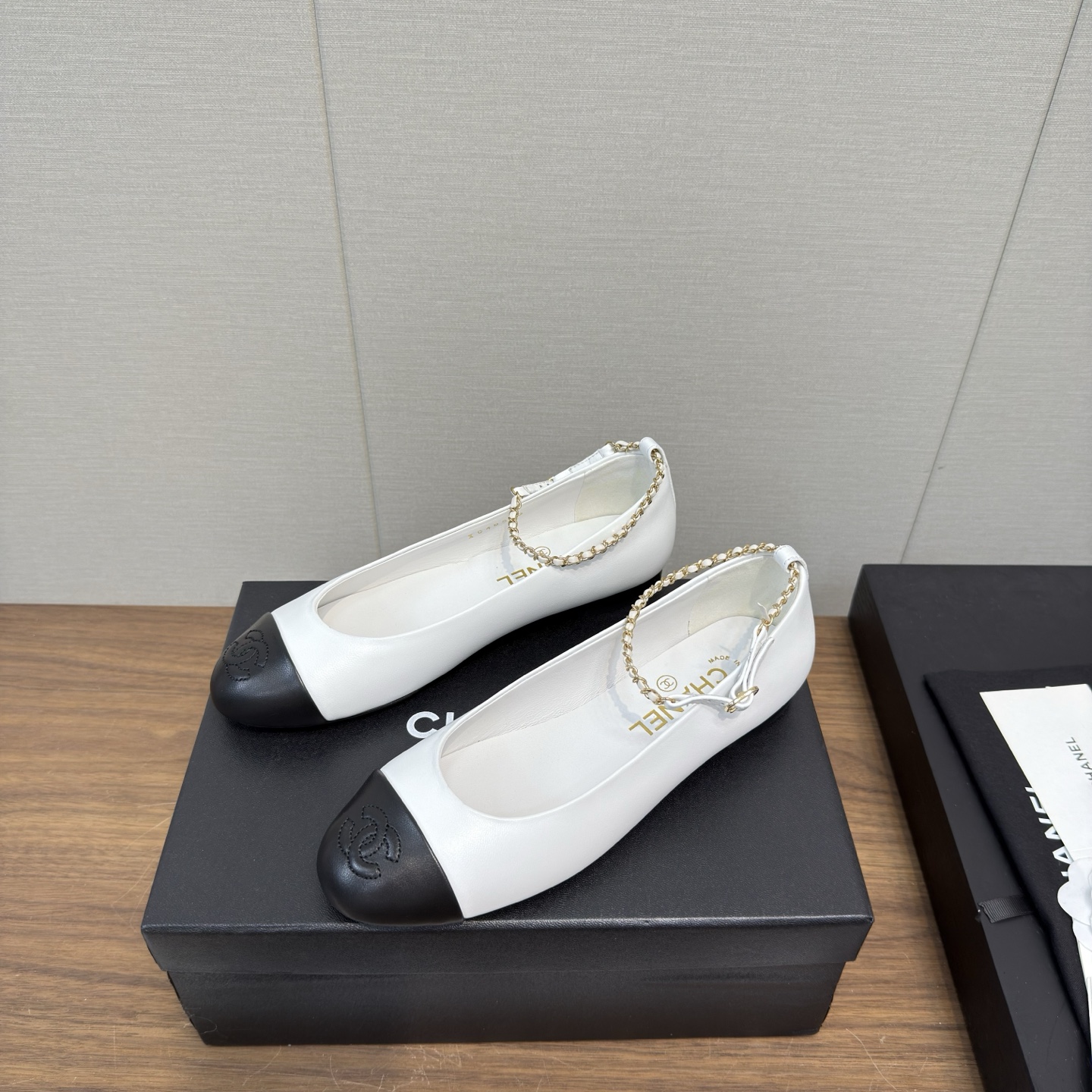 CHANEL 샤넬 체인 플랫 슈즈 구두 신발