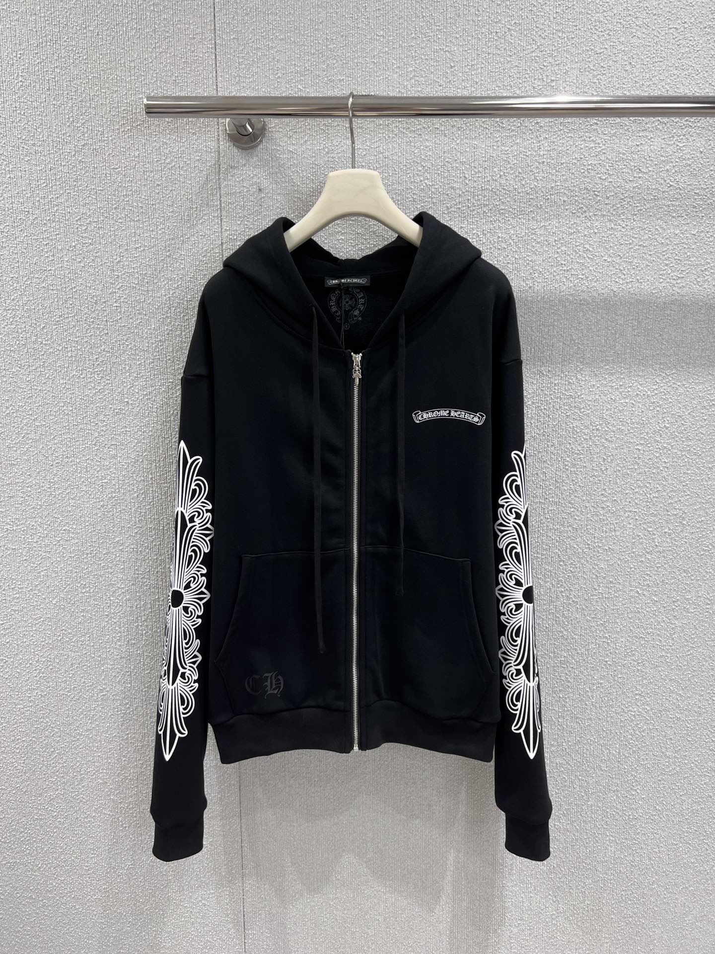 Chrome Hearts 문자 로고 프린팅 후드 집업 자켓 의류