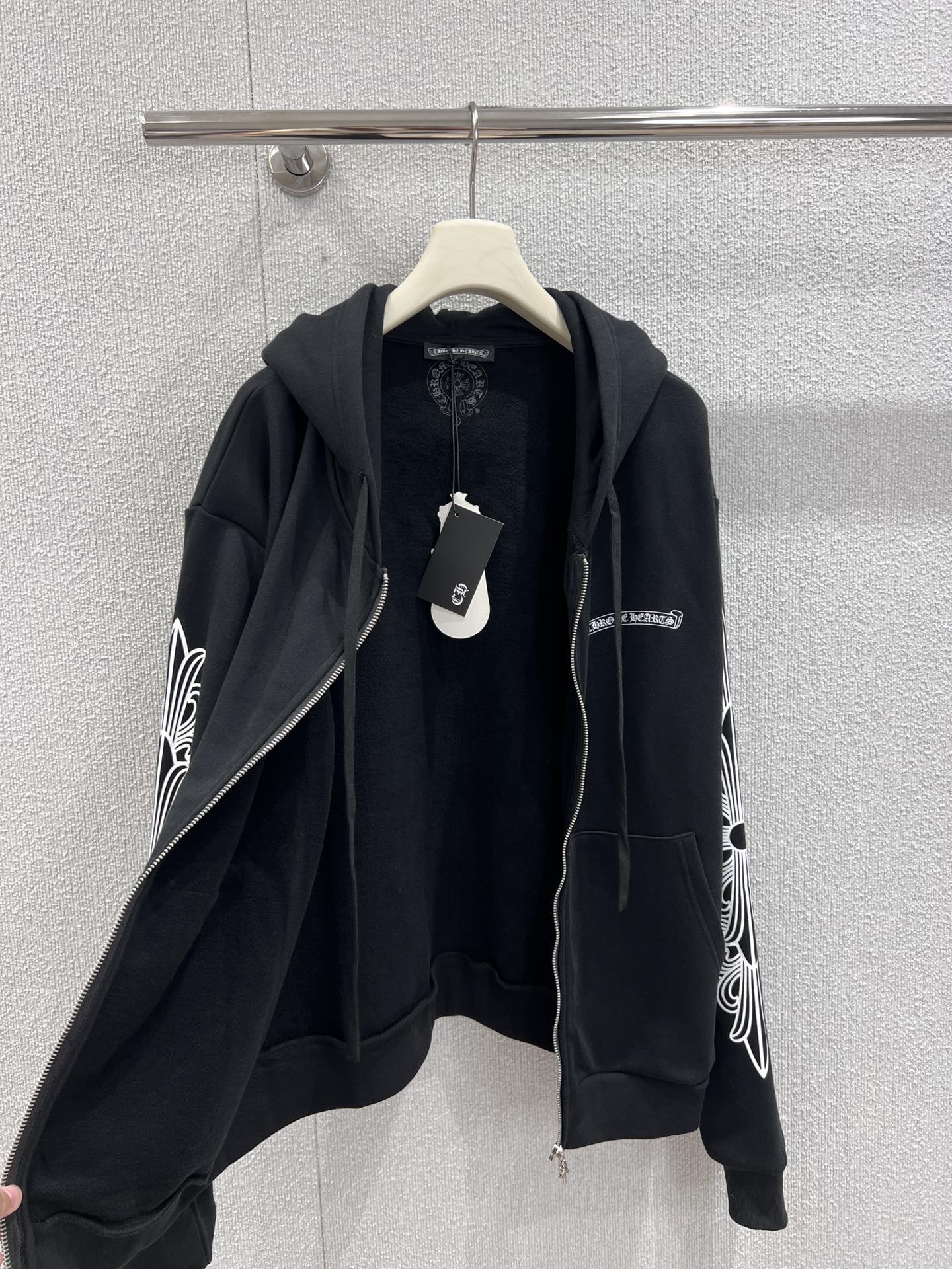 Chrome Hearts 문자 로고 프린팅 후드 집업 자켓 의류