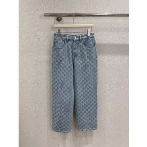 Gucci 구찌 프리폴 GG 자카드 데님 팬츠 청바지 의류