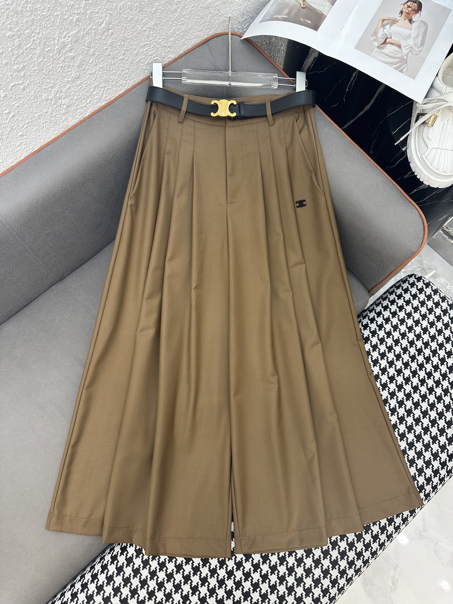 Celine 셀린느 플리츠 와이드 팬츠 바지 의류