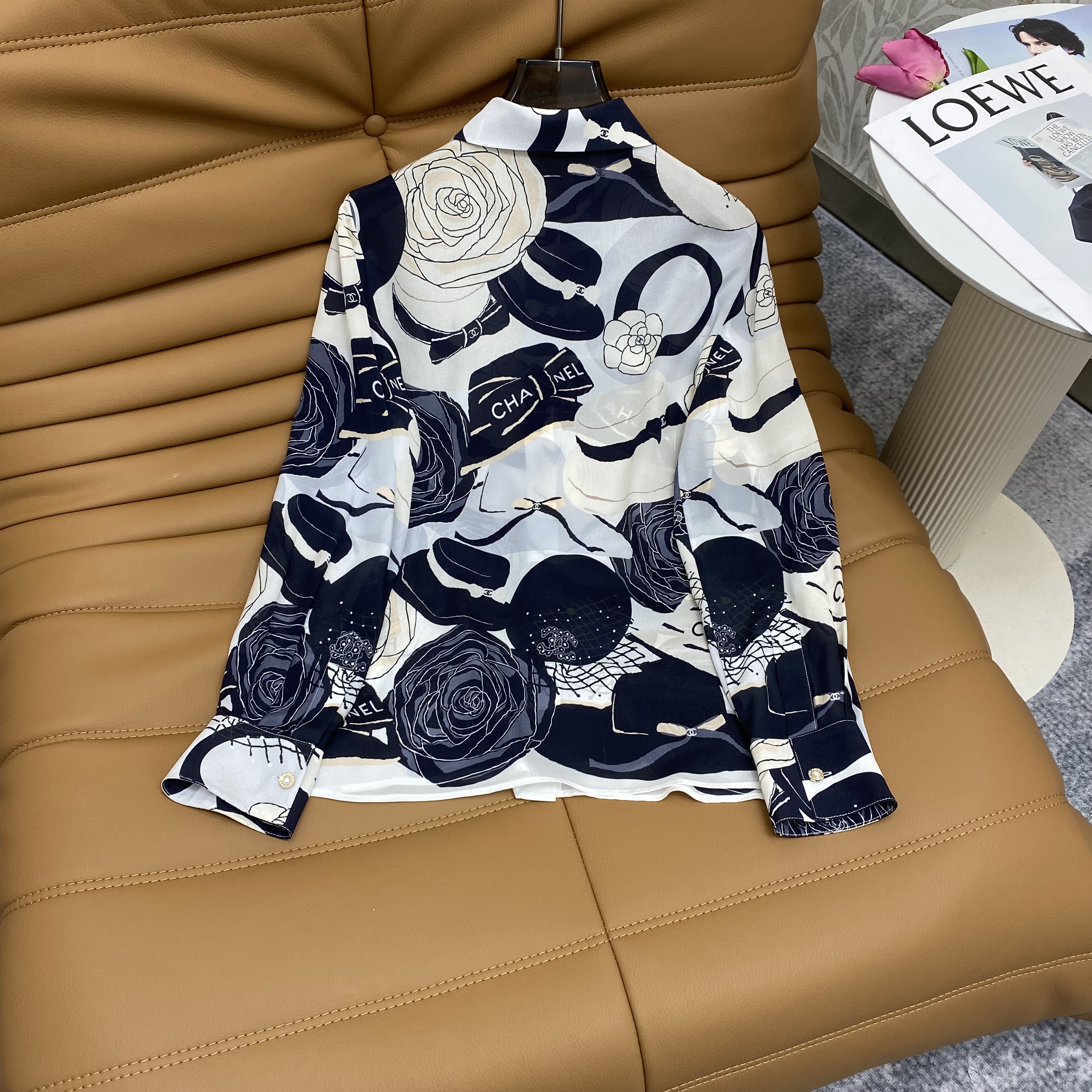 Chanel 샤넬 디지털 프린팅 실크 블라우스 셔츠 의류