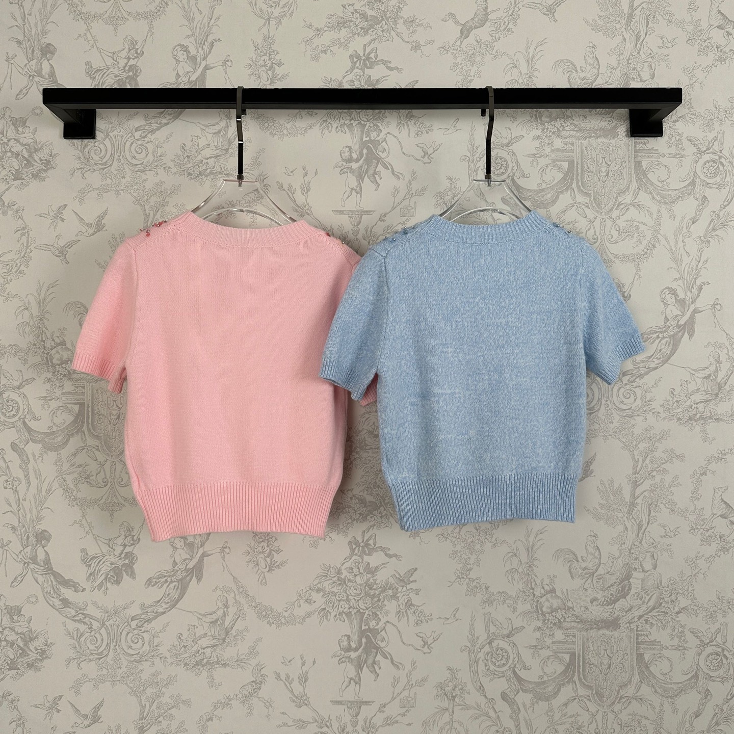 miumiu 미우미우 핸드 비즈 장식 울 니트 탑 상의 의류