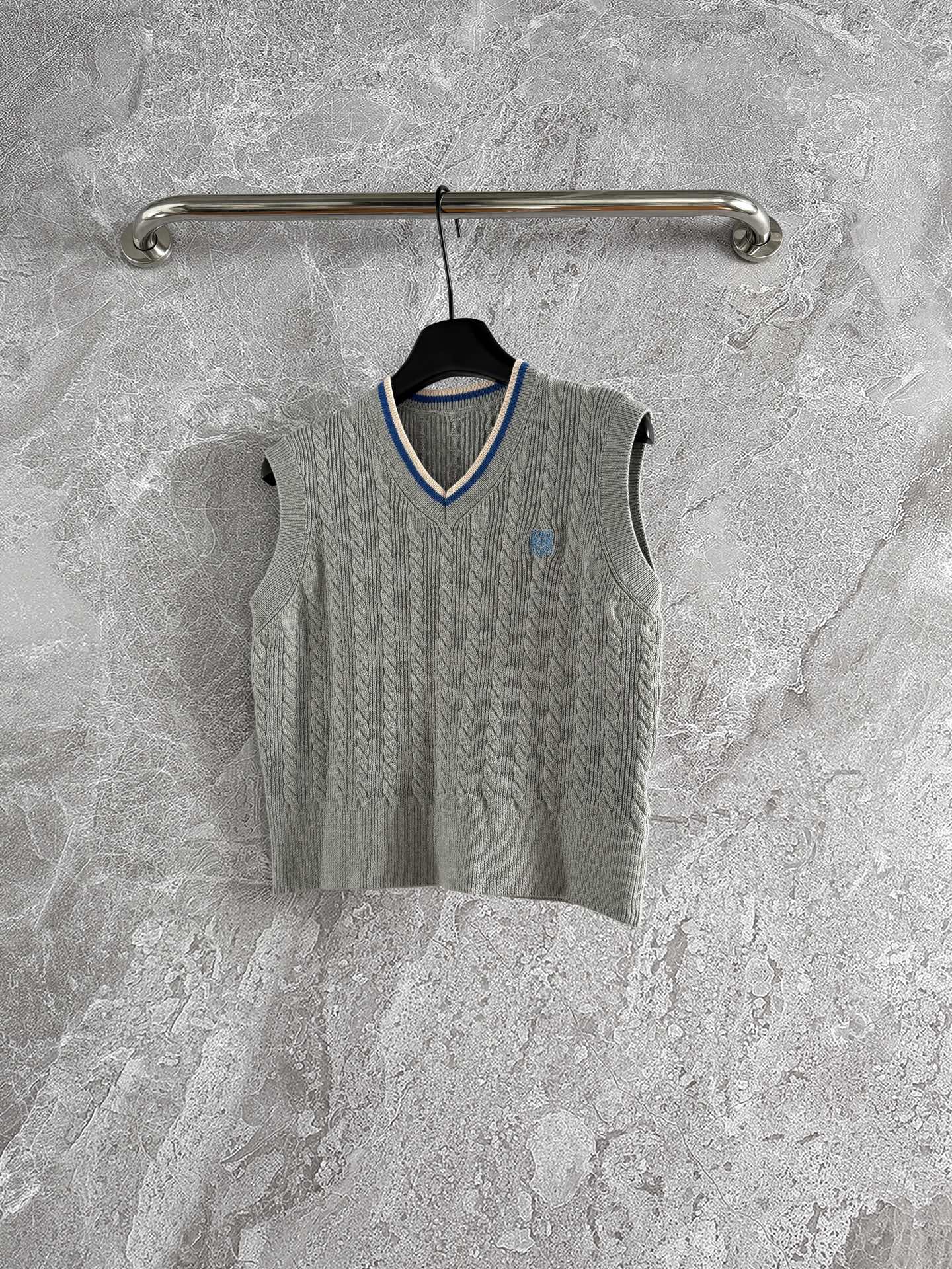 Loewe 로에베 그레이 니트 베스트 조끼 의류