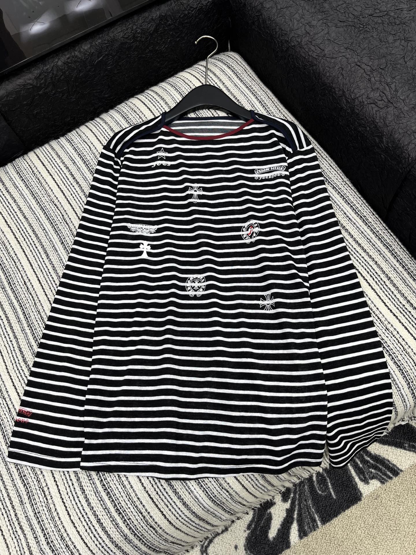 Chrome Hearts CH 크롬하츠 스트라이프 긴팔 롱슬리브 상의 의류