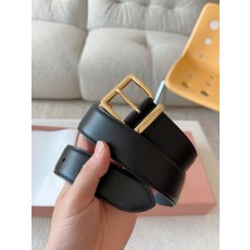 miumiu 미우미우 로고 레더 벨트