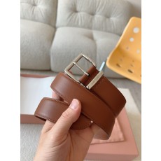 miumiu 미우미우 로고 레더 벨트