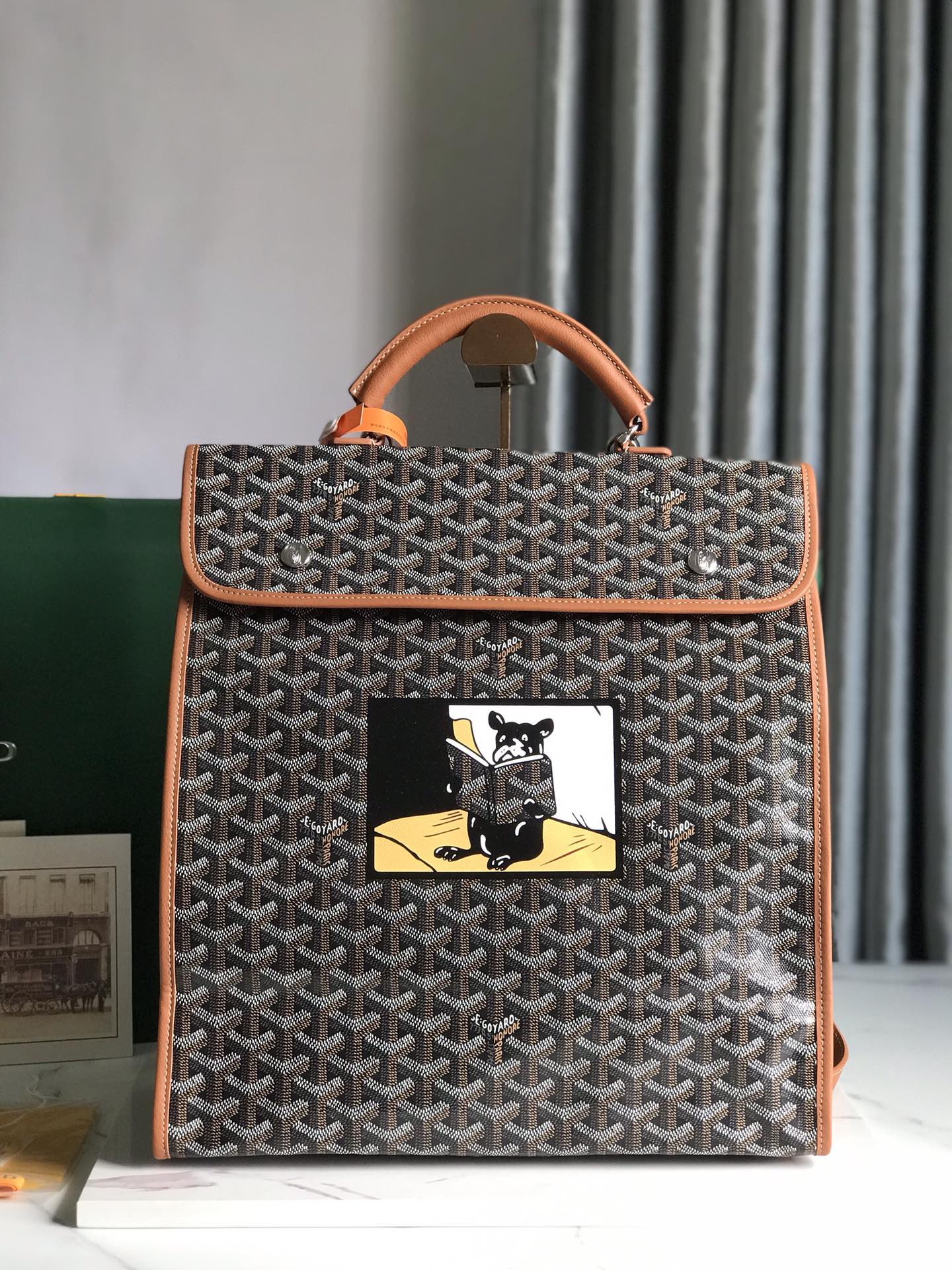 Goyard 고야드 생 레제 폴더블 백팩 가방– 프렌치 불독 한정판