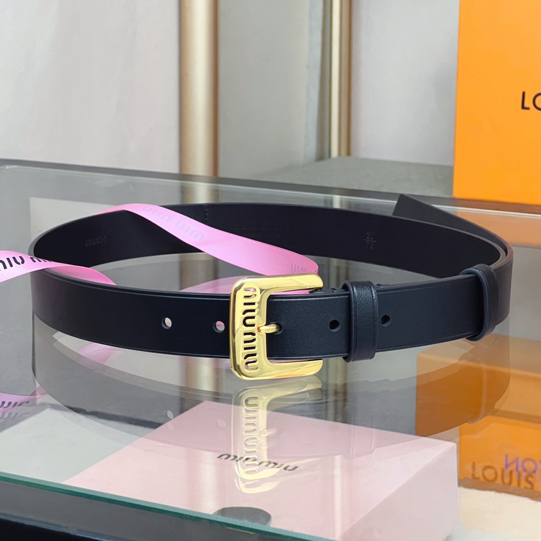 MIUMIU 미우미우 램스킨 벨트