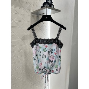 Chanel 샤넬 프린트 레이스 나시 + 반바지 세트 의류