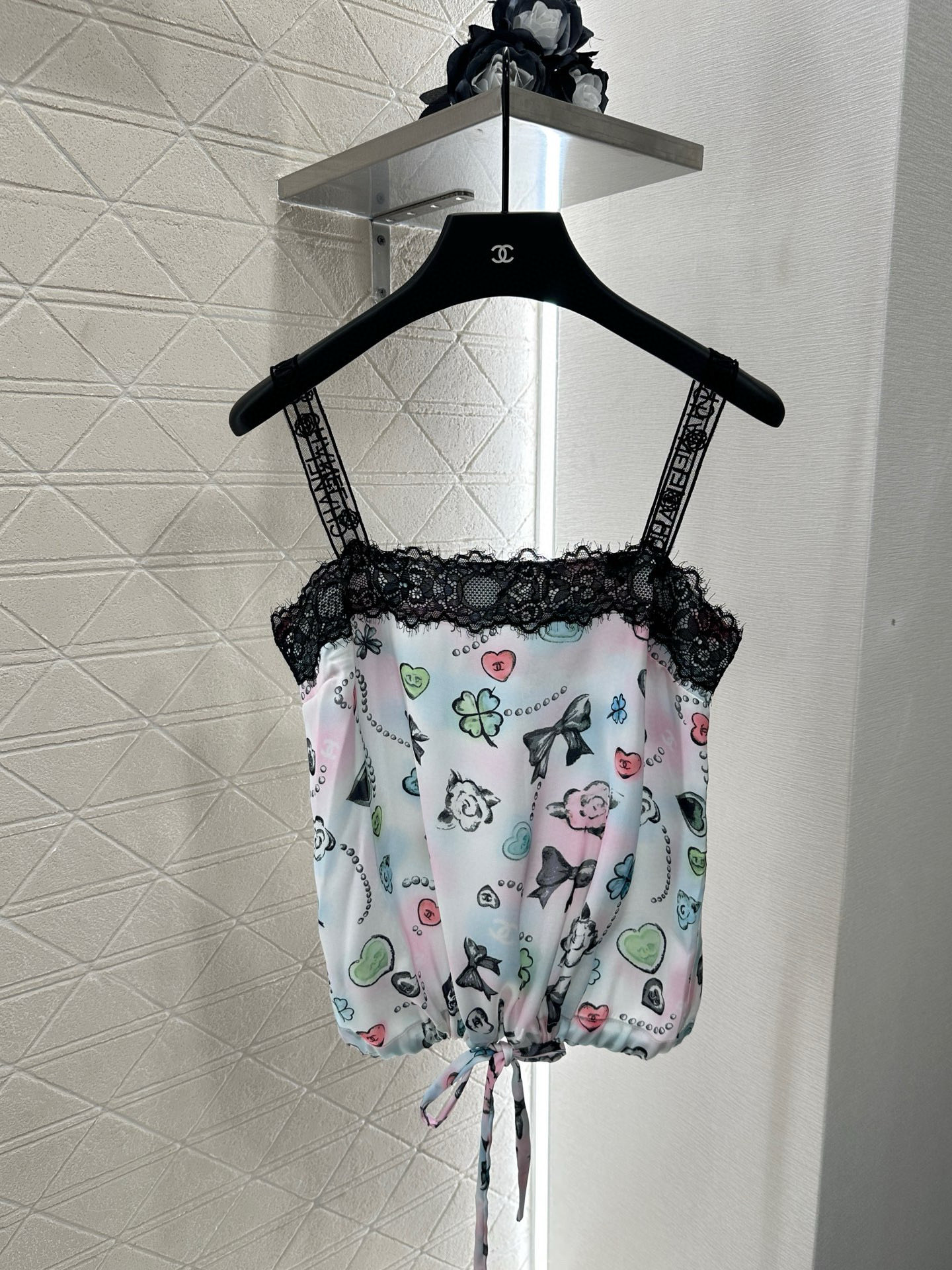 Chanel 샤넬 프린트 레이스 나시 + 반바지 세트 의류