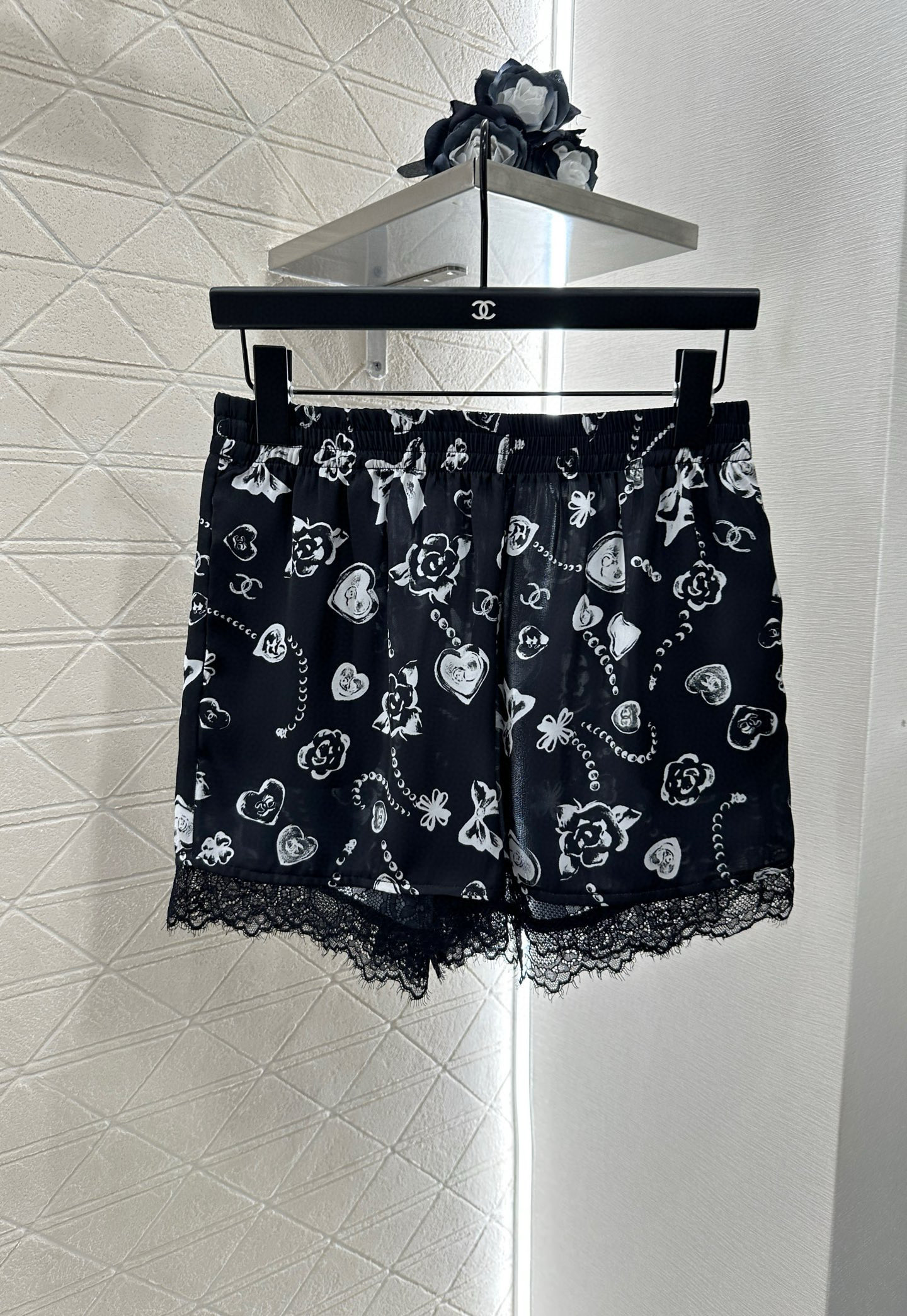 Chanel 샤넬 프린트 레이스 나시 + 반바지 세트 의류
