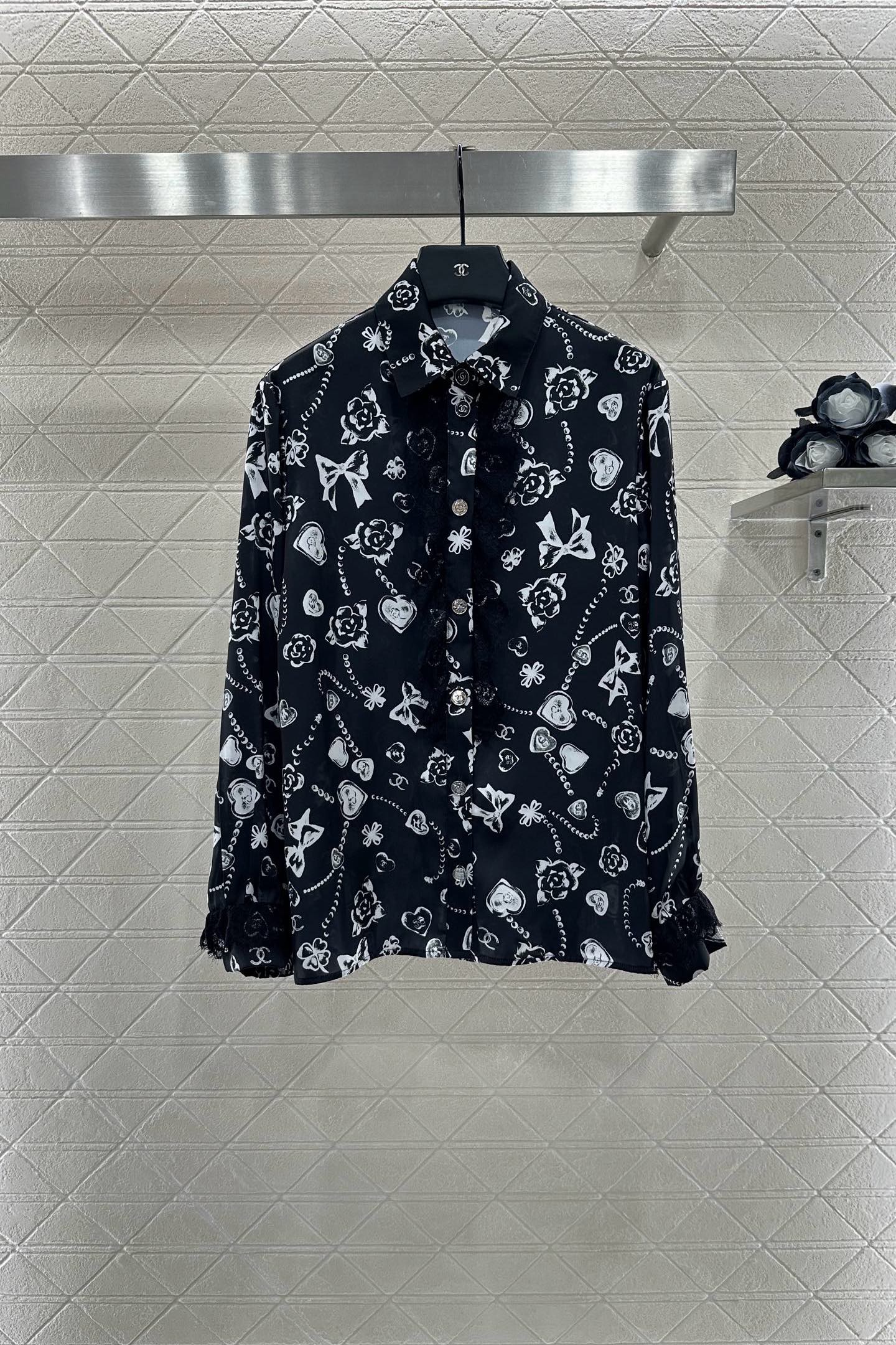 Chanel 샤넬 플라워 레이스 블라우스 셔츠 의류