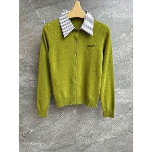 miumiu 미우미우 셔츠카라 캐시미어 가디건 의류