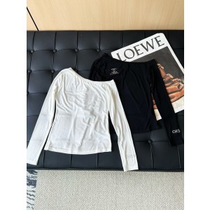 Chanel 샤넬 오프숄더 텐셀 울 탑 상의 의류