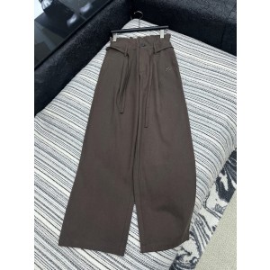 miumiu 미우미우 리본 스트랩 허리 플레어 팬츠 바지 의류