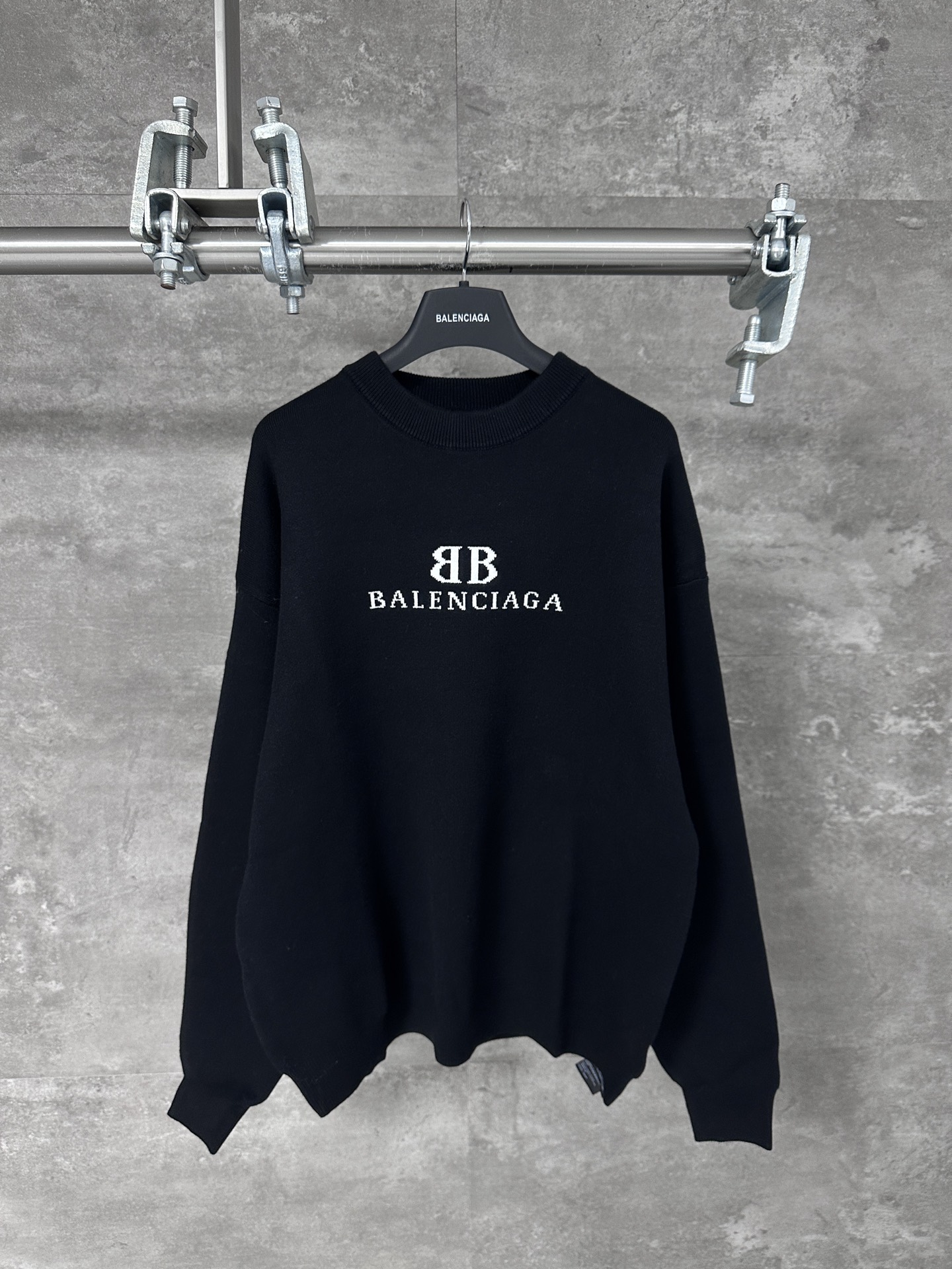 Balenciaga 발렌시아가 자카드 라운드 긴팔 니트 스웨터 의류