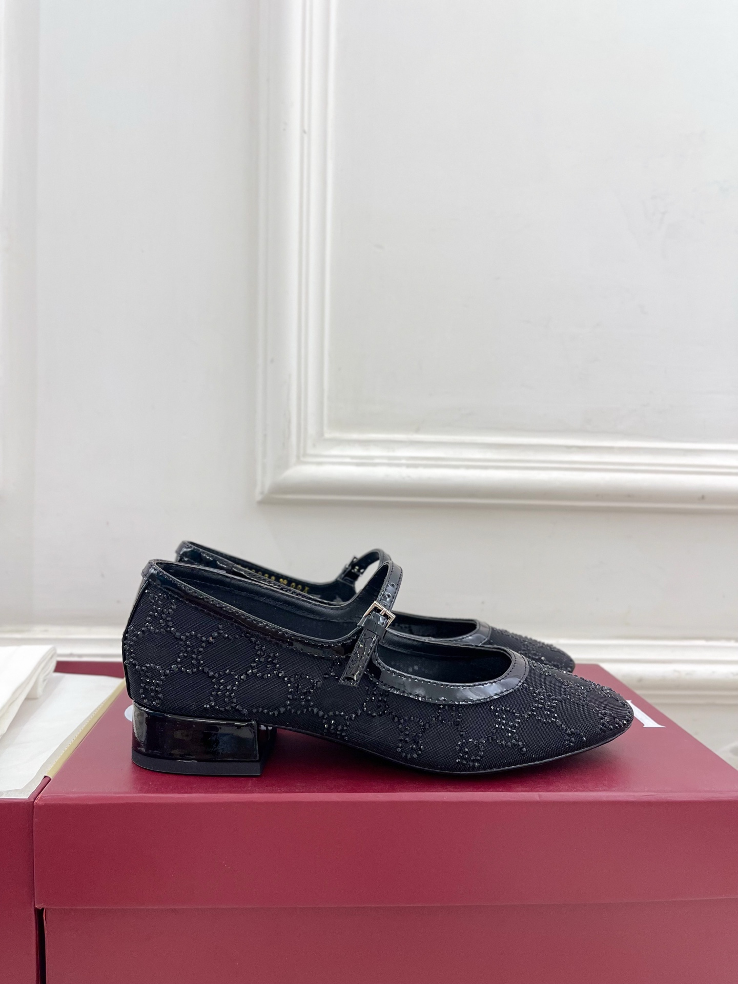 Gucci 구찌 메쉬 크리스탈 플랫 슈즈 구두 신발