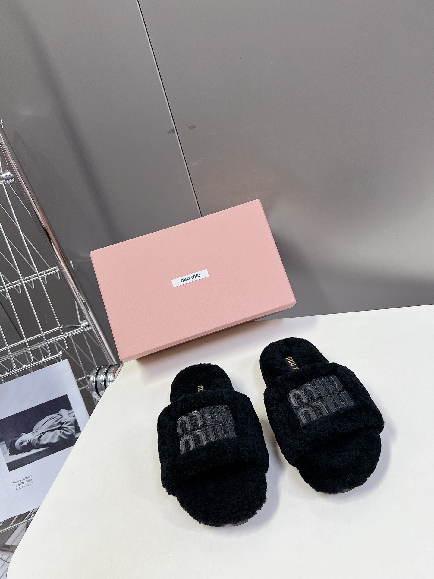 miumiu 미우미우 퍼 슬리퍼 신발