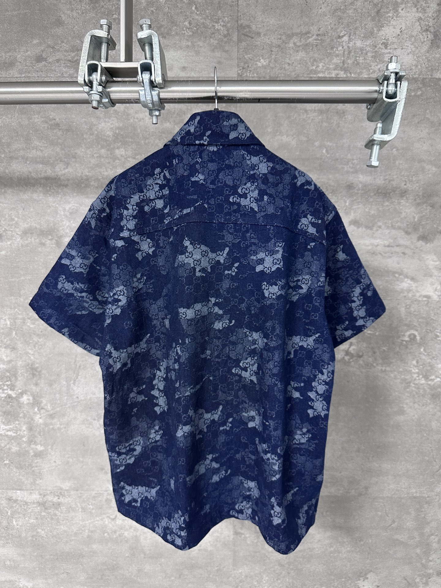 Gucci 구찌 풀 프린트 다크 패턴 더블 G 반팔 셔츠 의류