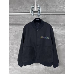 LV 루이비통 컬러 크리스털 클로버 자수 베이스볼 자켓 의류