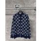 Gucci 구찌 더블 G 올오버 양면 니트 후드 집업 자켓 의류