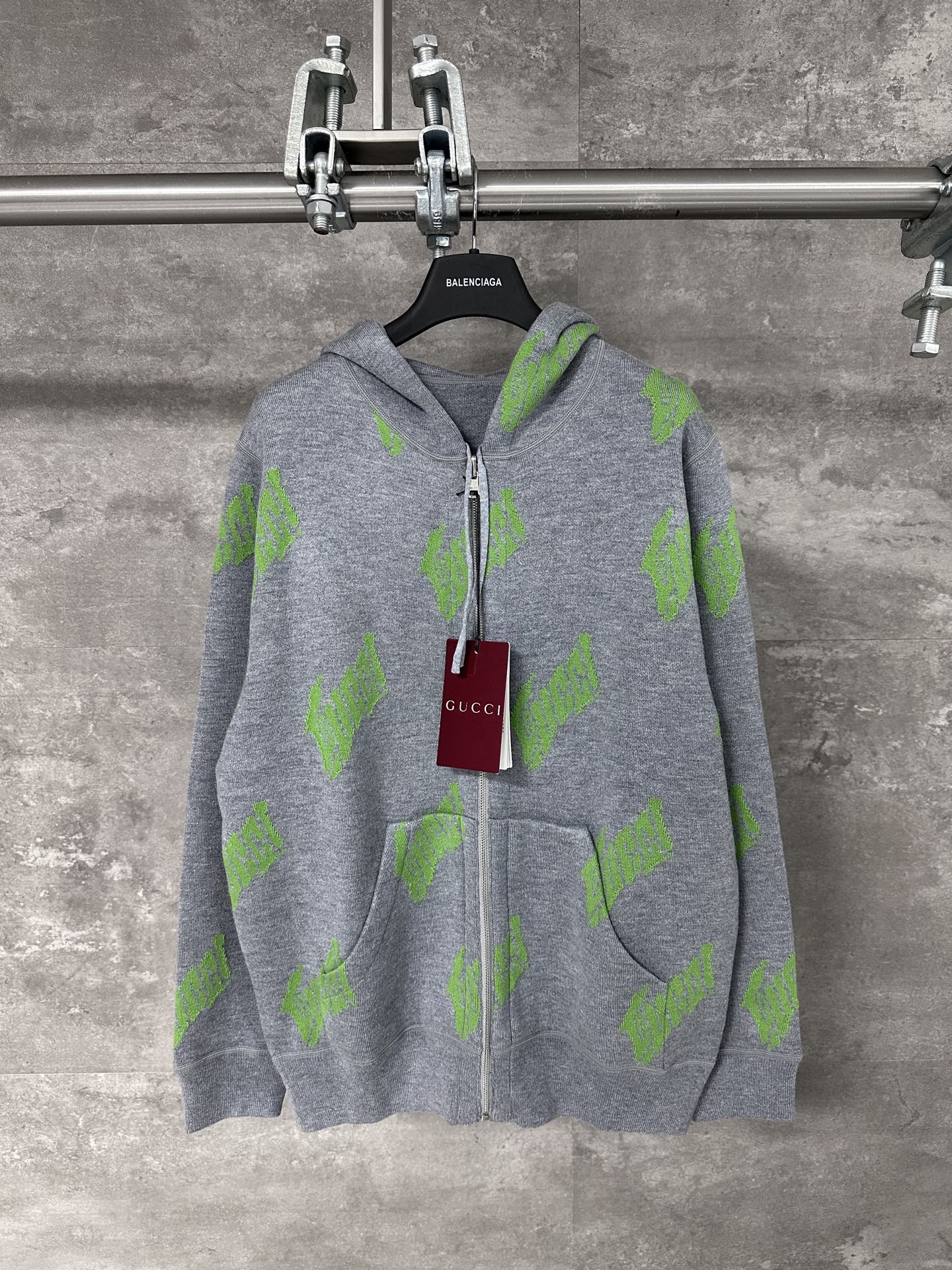 Gucci 구찌 양면 자카드 울 후드 집업 자켓 의류