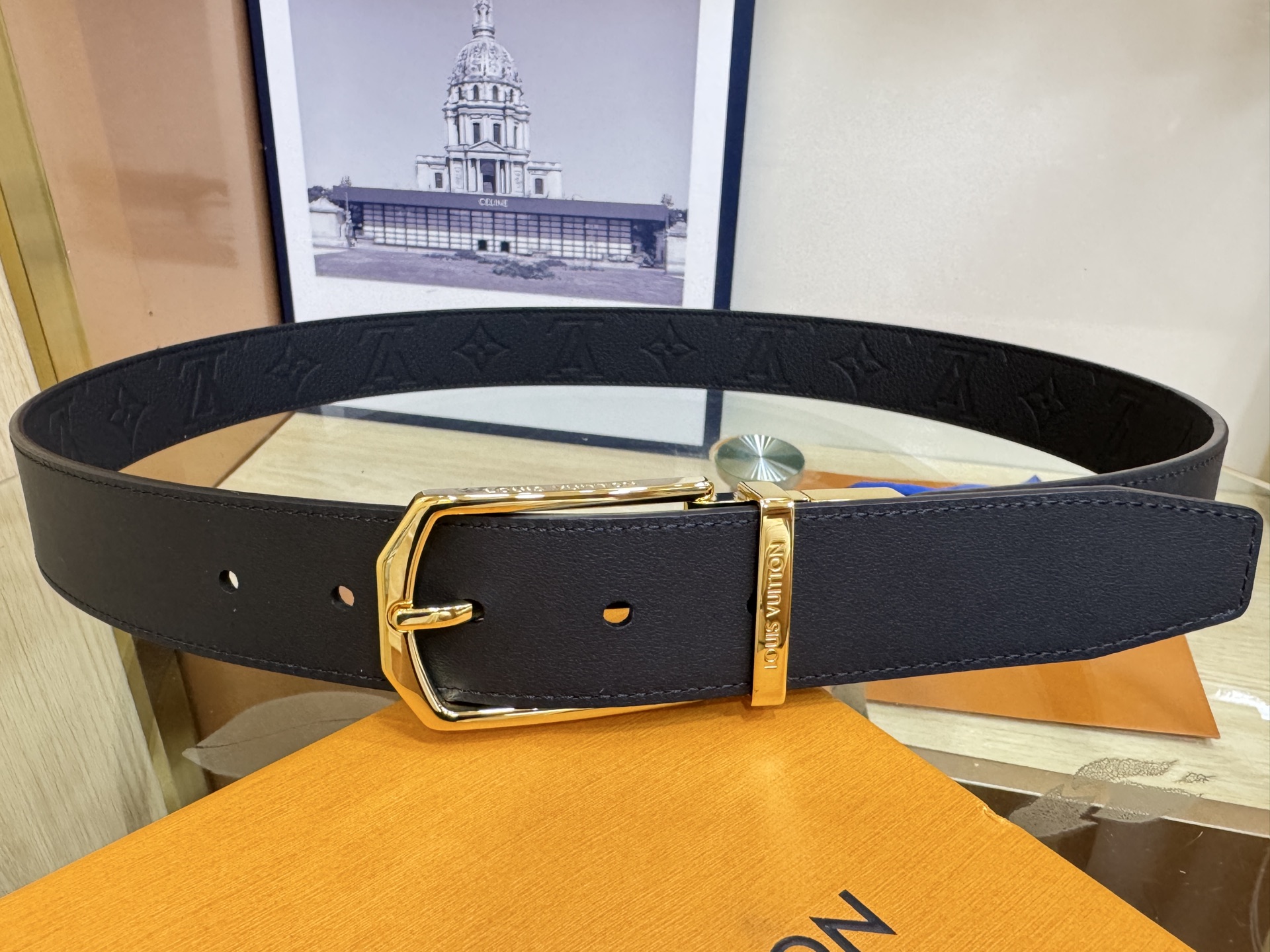 LV 루이비통 Slender 슬렌더 3.5cm 소가죽 벨트