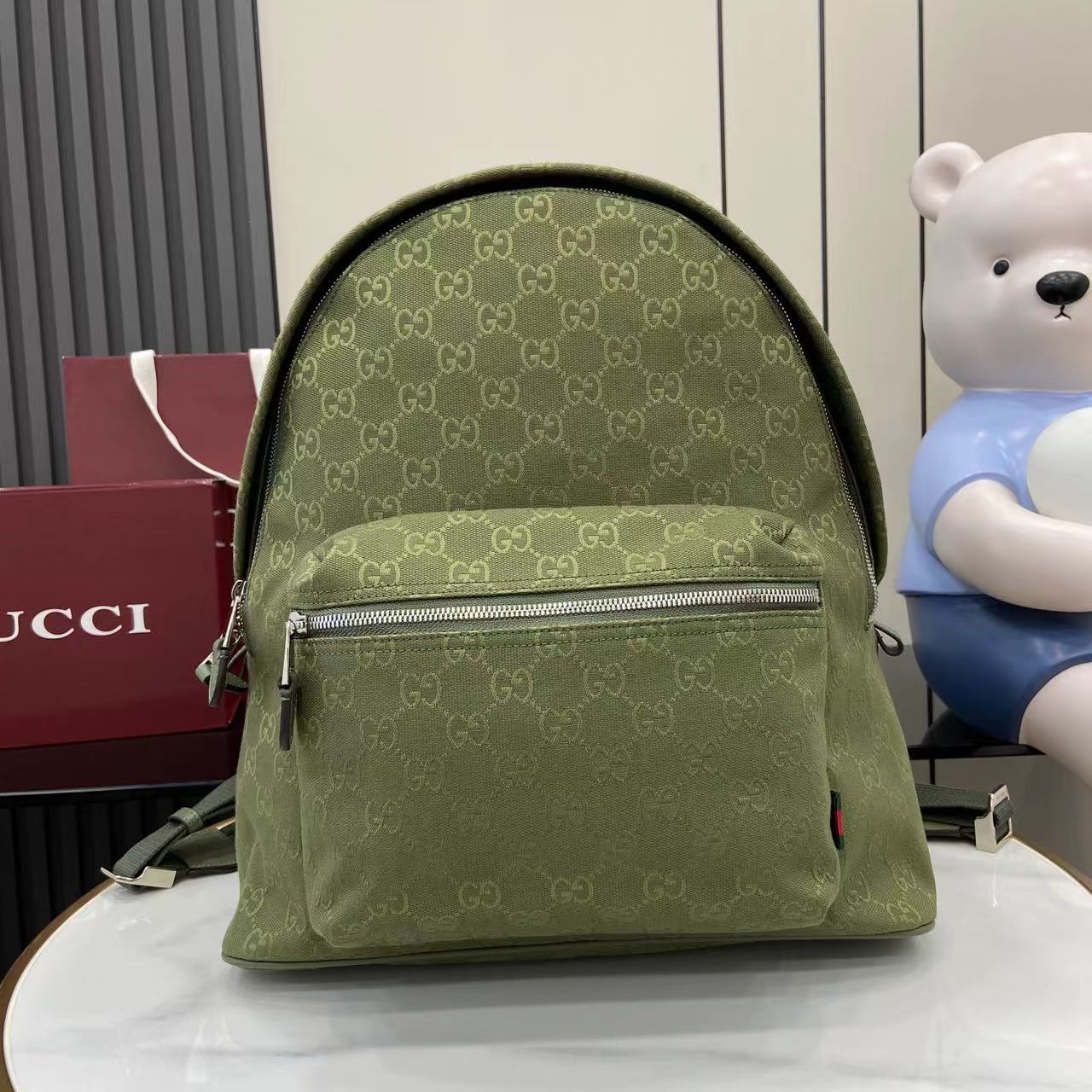 GUCCI 구찌 GG 캔버스 백팩 가방