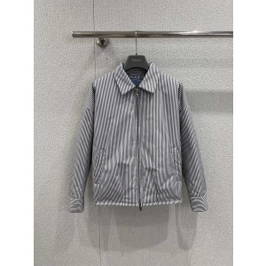 PRADA 프라다 스트라이프 카라 코튼 점퍼 자켓 의류