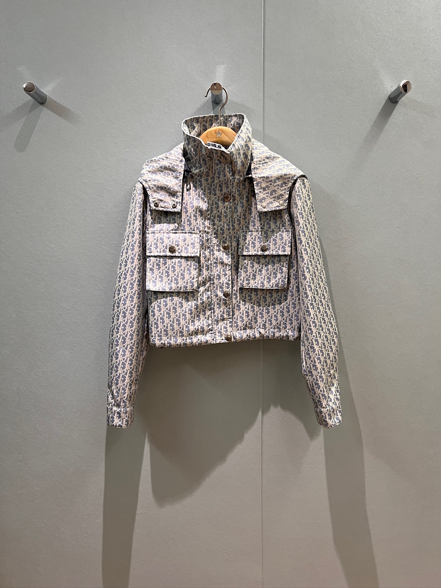 Dior CD 디올 로고 자카드 쇼트 후드 점퍼 자켓 의류