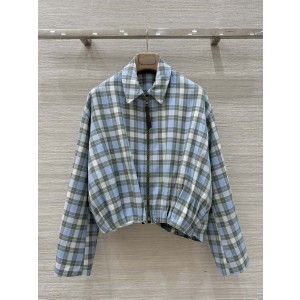 Loewe 로에베 체크 패턴 카라 자켓 의류