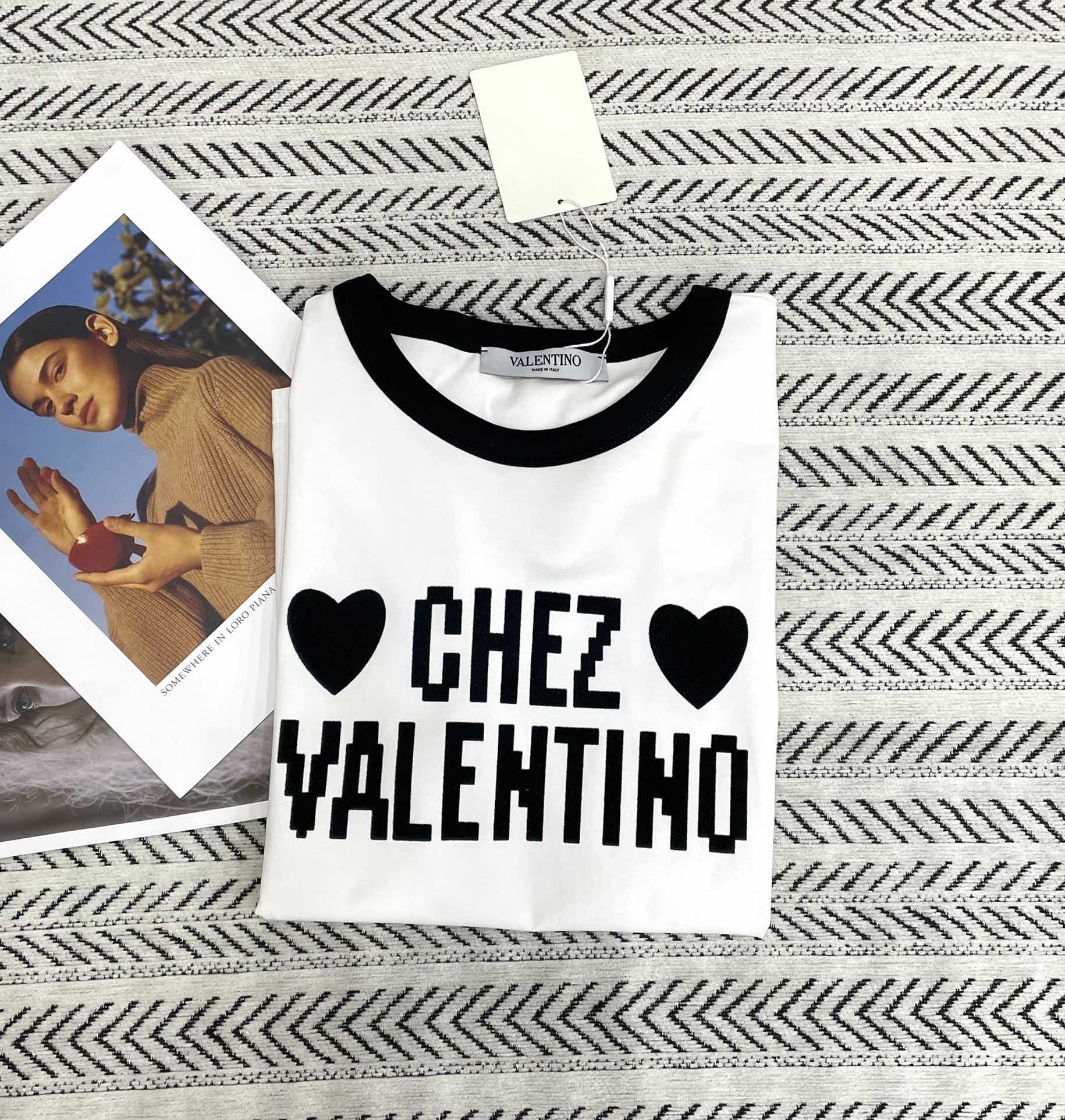 Valentino 발렌티노 레터링 반팔 티셔츠 의류