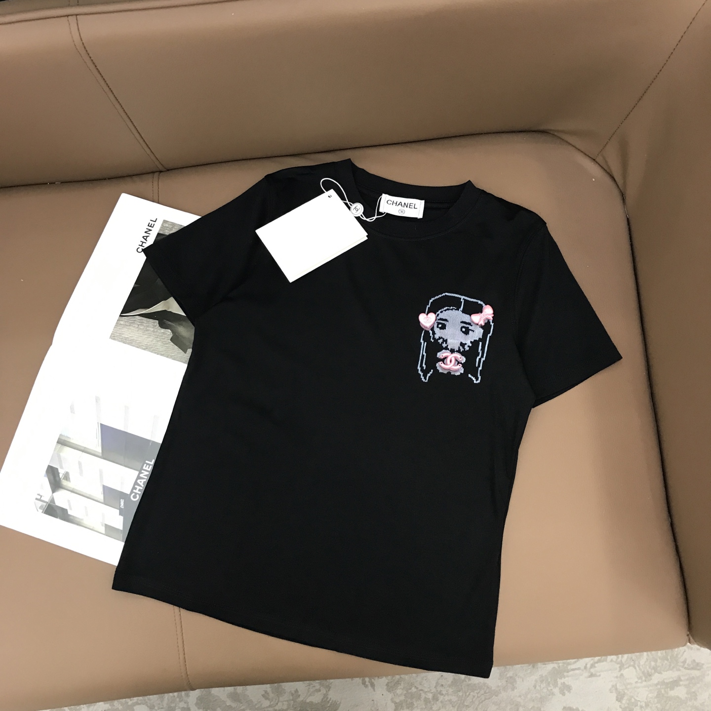 Chanel 샤넬 하트·리본 로고 반팔 티셔츠 의류