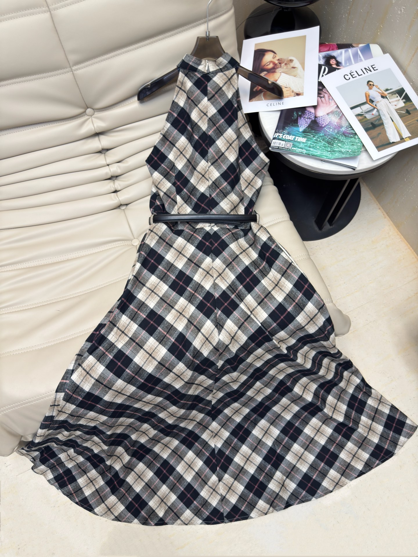 Dior CD 디올 클래식 체크 롱 원피스 의류