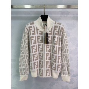 Fendi 펜디 니트 하이넥 집업 가디건 자켓 의류