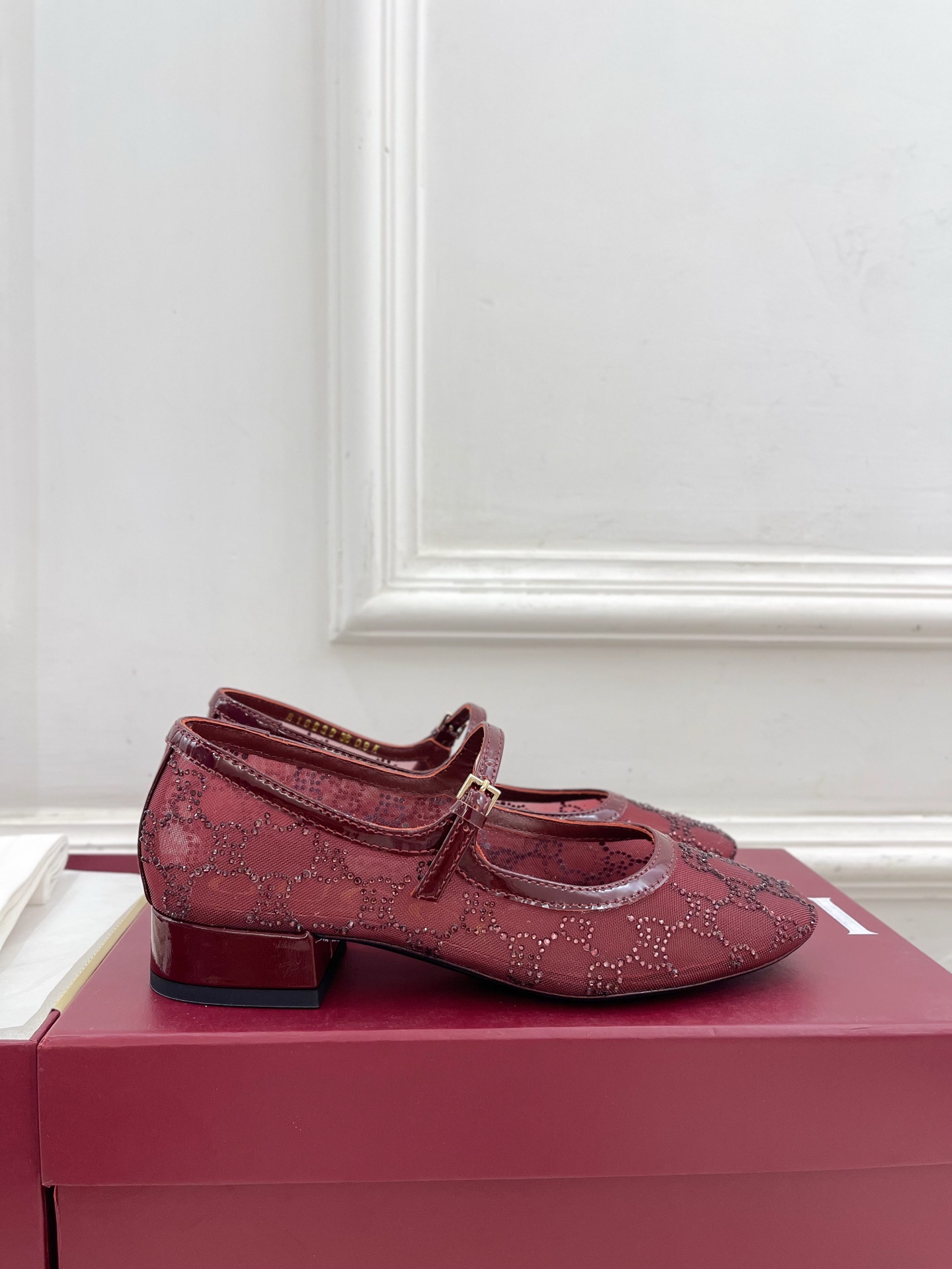 Gucci 구찌 메쉬 크리스탈 플랫 슈즈 구두 신발