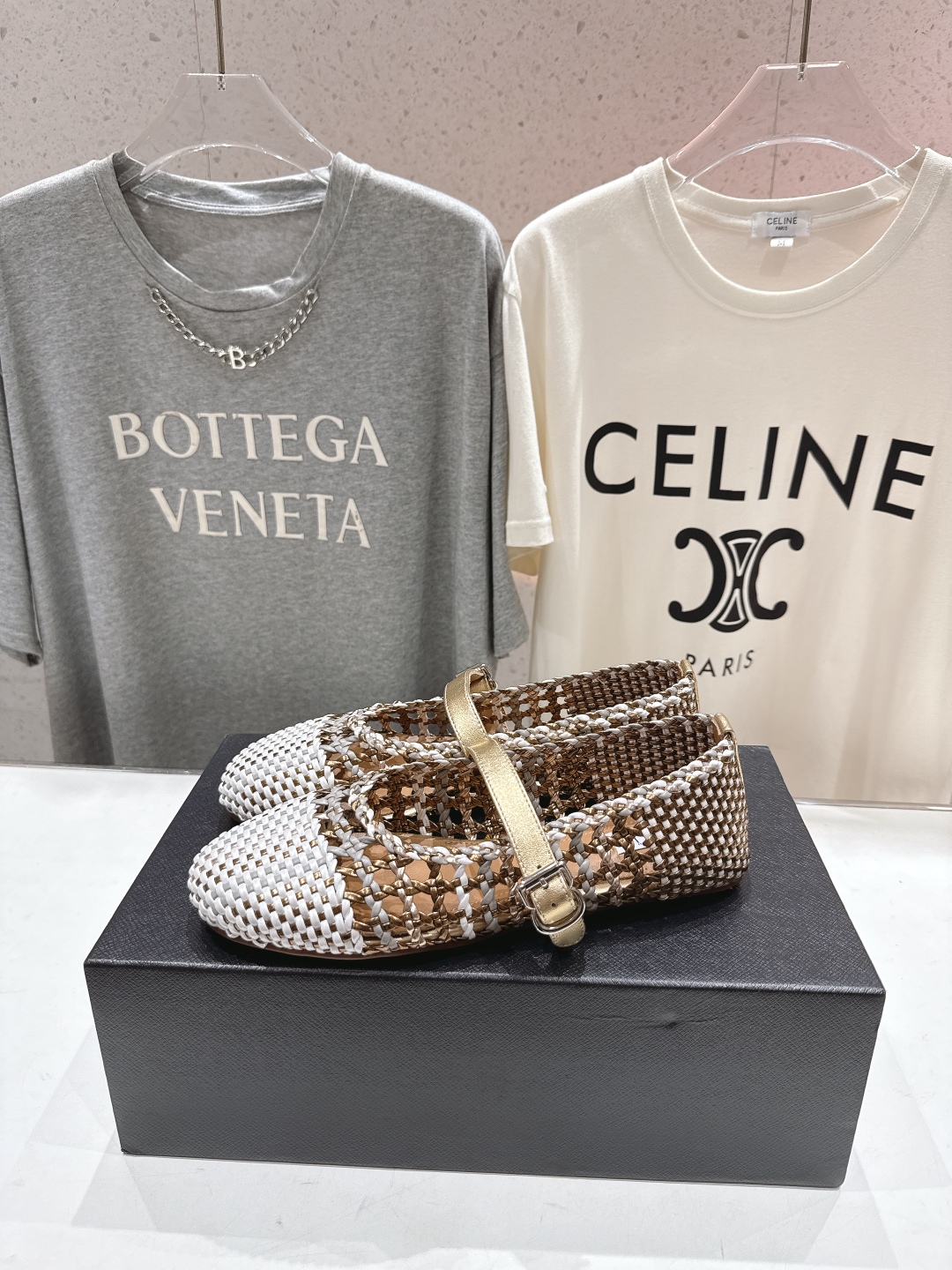 Alaia 알라이아 평면 망사 발레리나 플랫 슈즈 신발