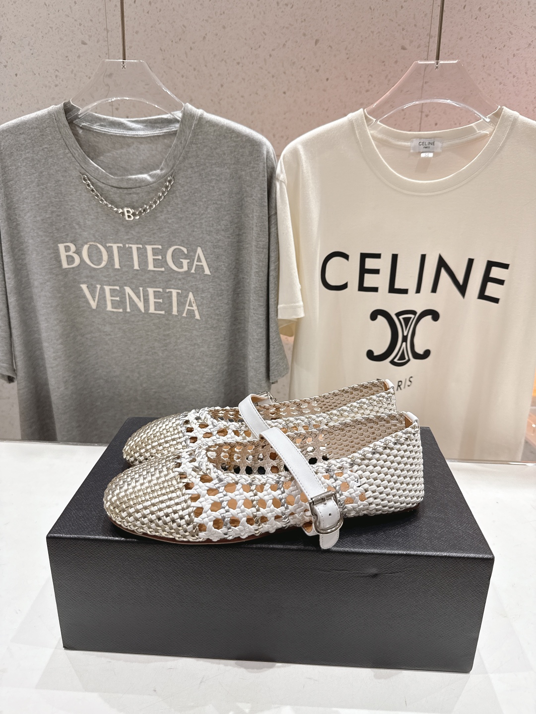 Alaia 알라이아 평면 망사 발레리나 플랫 슈즈 신발