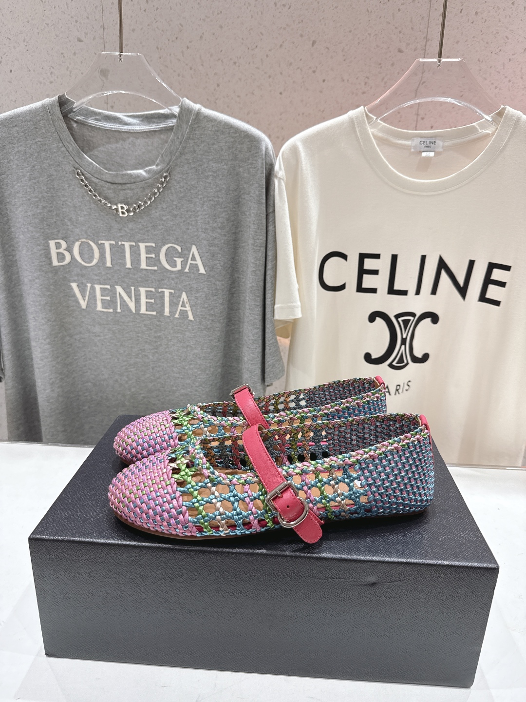 Alaia 알라이아 평면 망사 발레리나 플랫 슈즈 신발